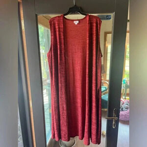 Lightweight longline duster Vest/cover up- side slits size large fall vibes